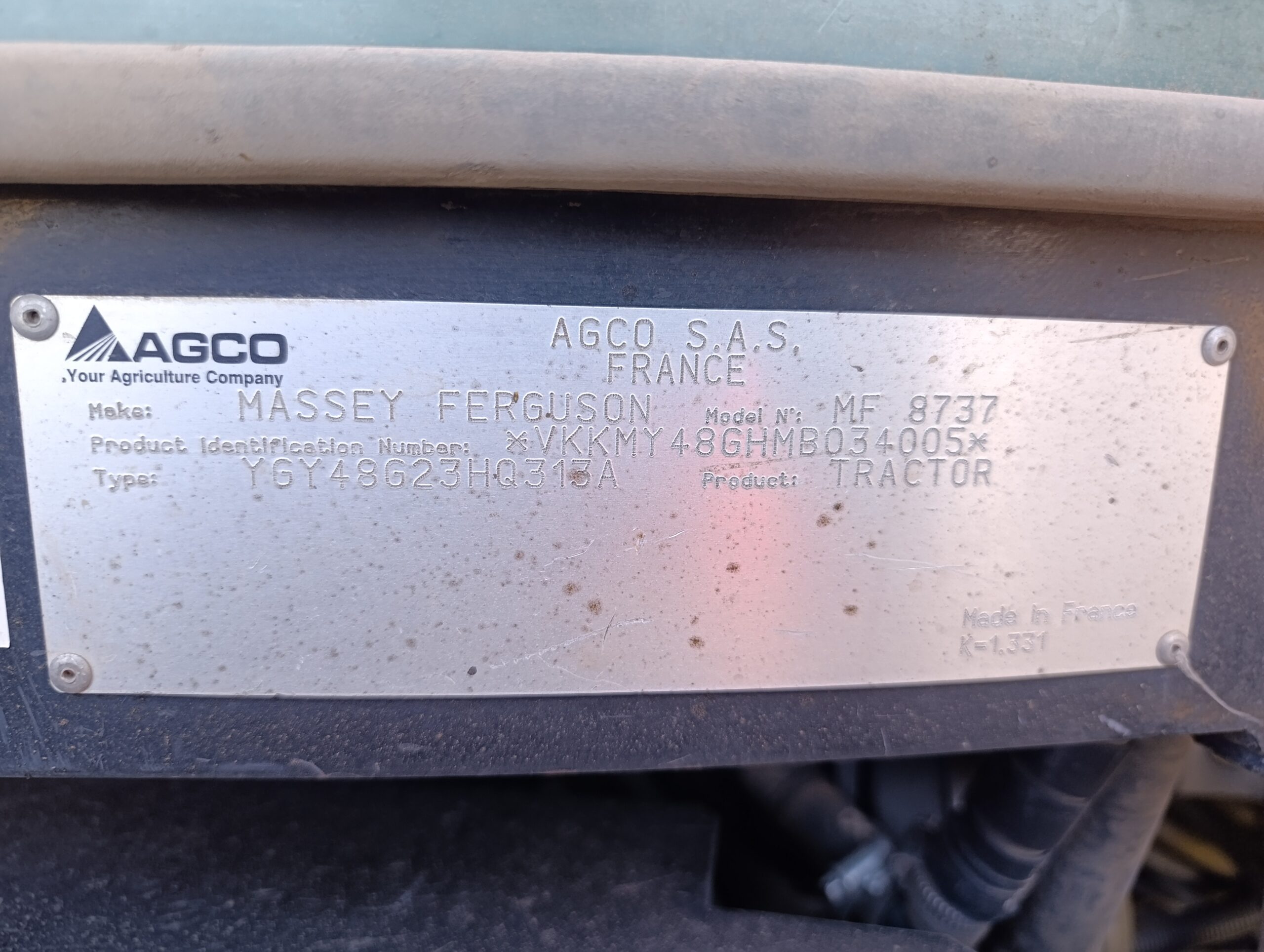 Трактор Massey Ferguson MF 8737 (Месси Фергюсон МФ) 2021 г.в. 6981 м/ч — изображение 2